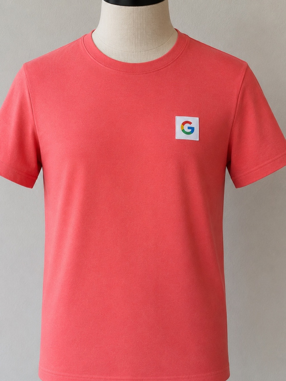 Google Men's Coral-Orange Logo Crew Neck T-Shirt . Coral. Large NWT